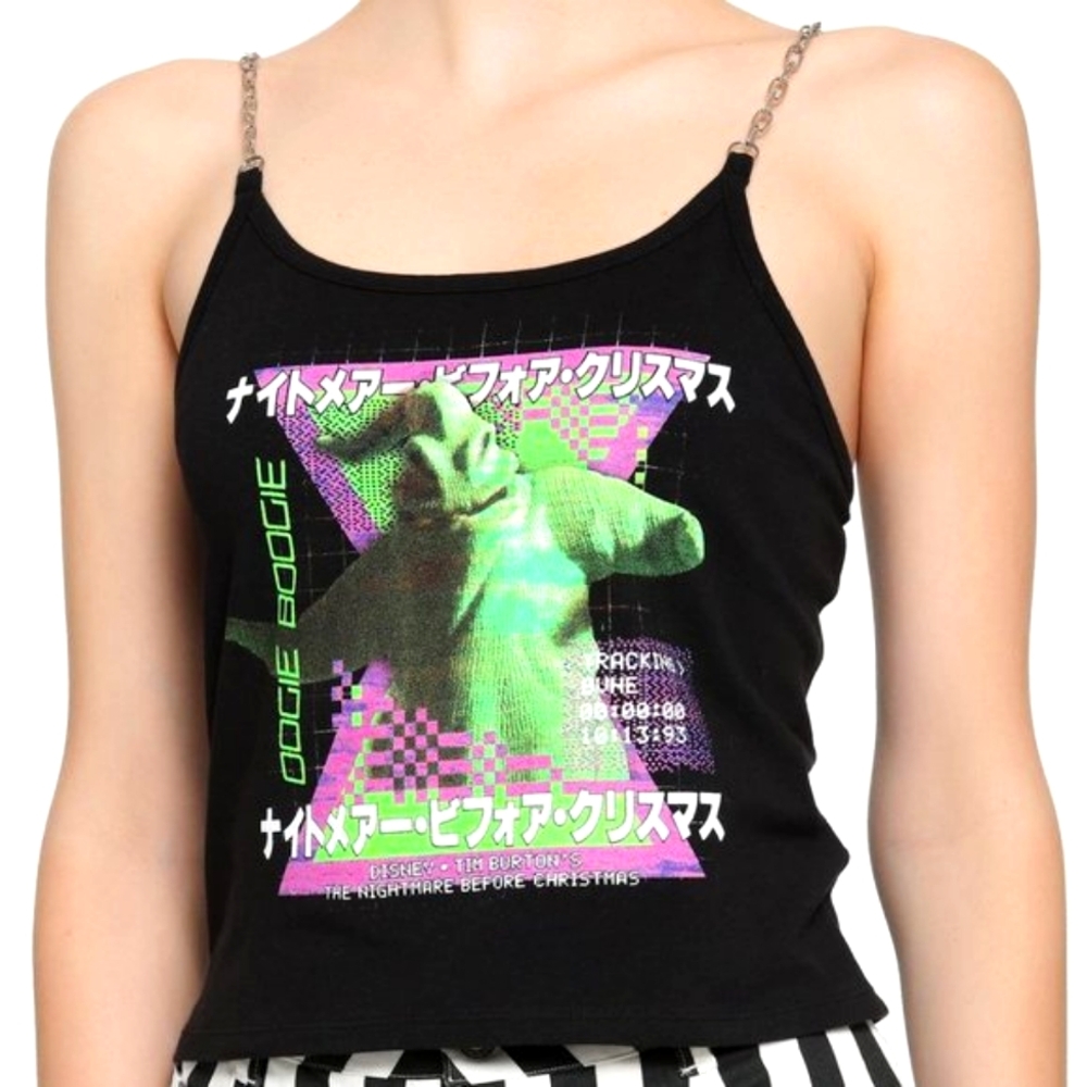 ❤️NWT HOT TOPIC OOGIE BOOGIE CAMI NIGHTMARE BEFORE CHRISTMAS HALLOWEEN